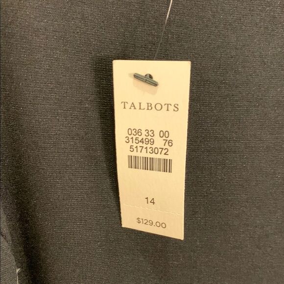 Talbots Women's Black Dress fitted scalloped edges NWT size 14 - Picture 6 of 12